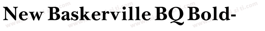 New Baskerville BQ Bold字体转换